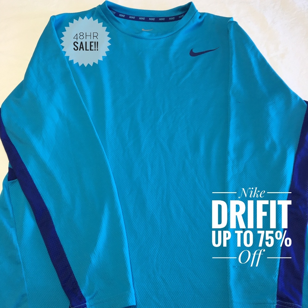 NIKE DRI-FIT LONG SLEEVE BLUE XL A86